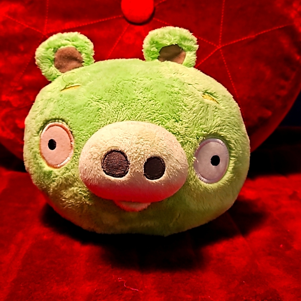 Angry Birds Green Pig 7” Plush NO SOUND Bad Piggies 2010 Rovio